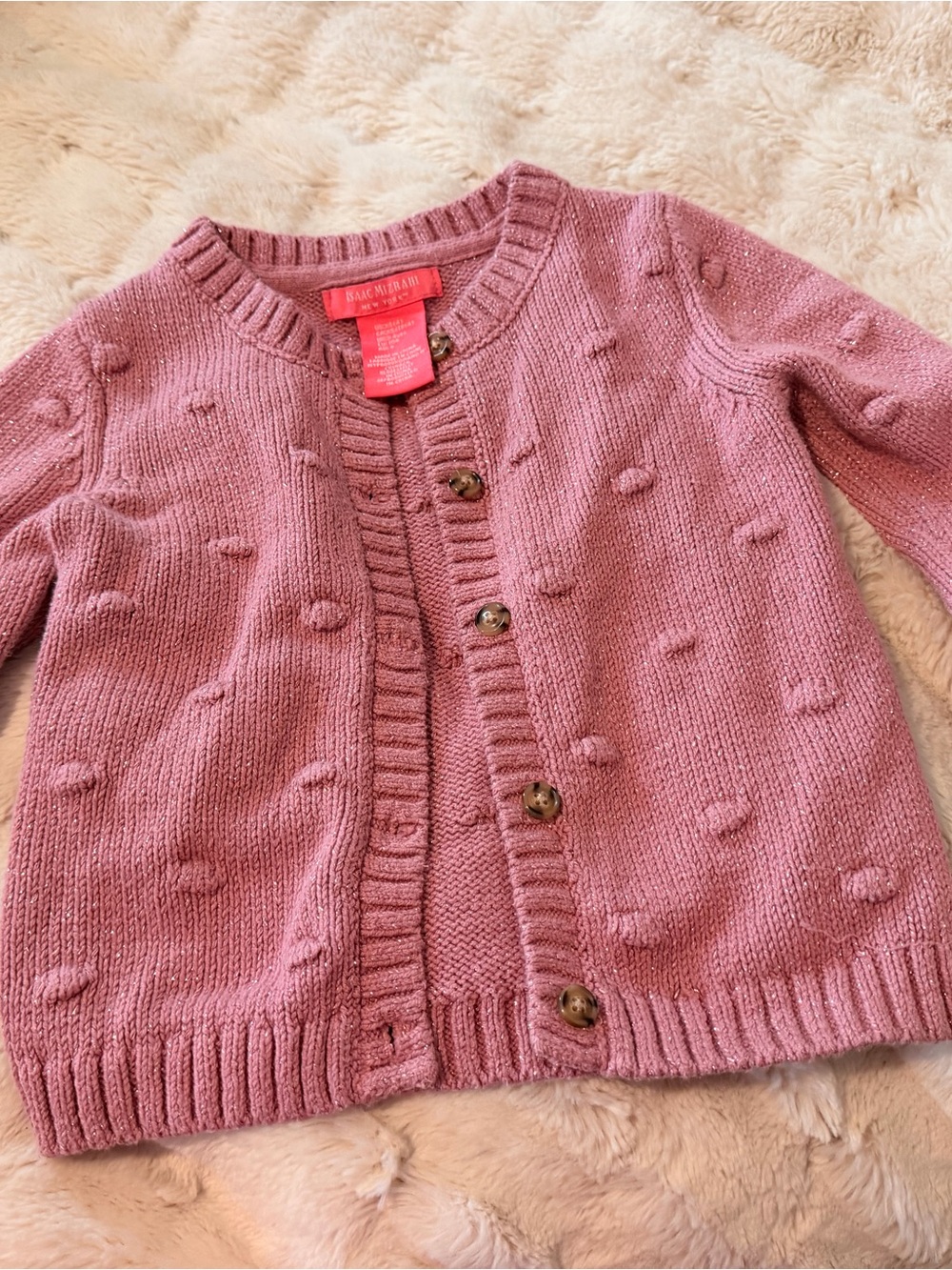 Isaac Mizrahi Pink Lavender Knit Cardigan - Picture 2 of 3